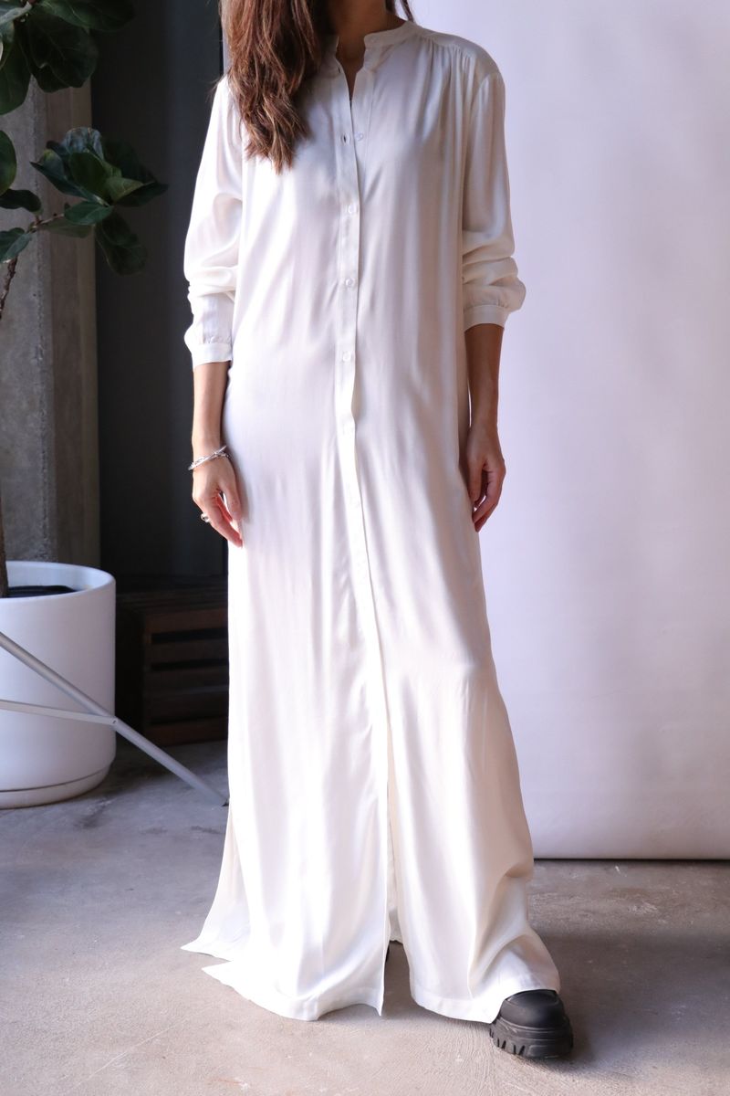 rodebjer shirt dress The Martini light silk shirt dress in Trailing