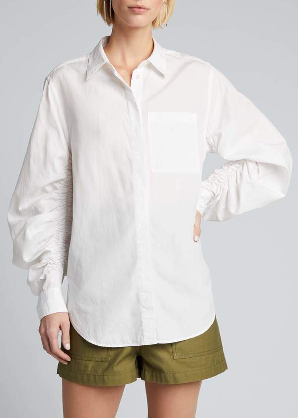 phillip lim smocked blouse