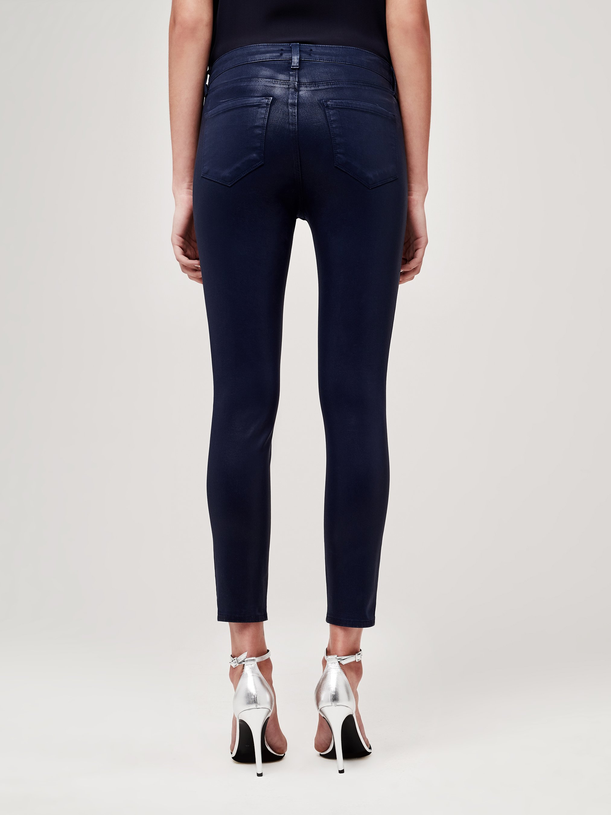 L'agence Margot Coated Jeans Navy Coated Garmentory