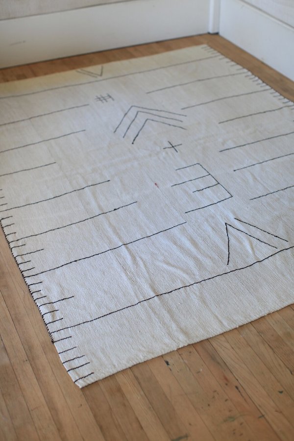 nomad collective Hand-stitched Turkish Kilim rug - cream nomad collective Hand-stitched Turkish Kilim rug - cream