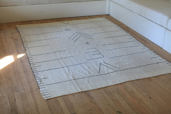 nomad collective Hand-stitched Turkish Kilim rug - cream nomad collective Hand-stitched Turkish Kilim rug - cream