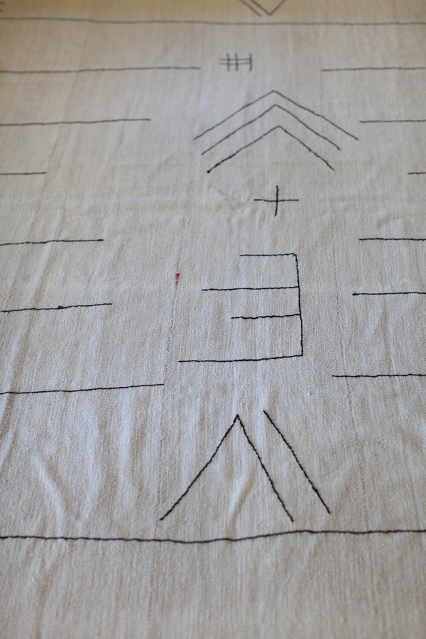 nomad collective Hand-stitched Turkish Kilim rug - cream nomad collective Hand-stitched Turkish Kilim rug - cream