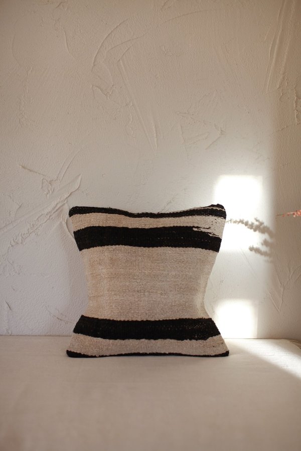nomad collective Kilim Stripe Pillow - natural/black nomad collective Kilim Stripe Pillow - natural/black