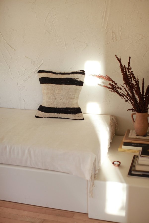 nomad collective Kilim Stripe Pillow - natural/black nomad collective Kilim Stripe Pillow - natural/black