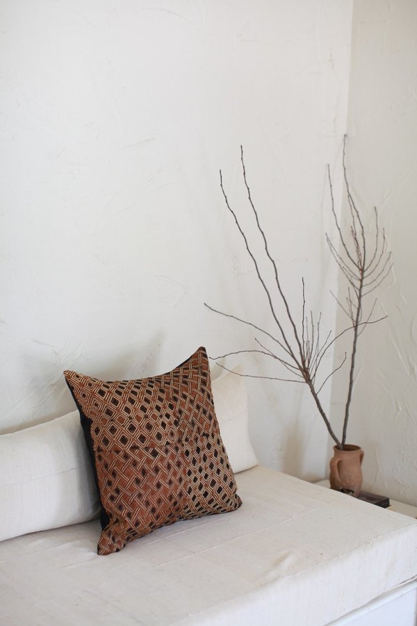 nomad collective Kuba Cloth Pillow - brown/black/natural nomad collective Kuba Cloth Pillow - brown/black/natural
