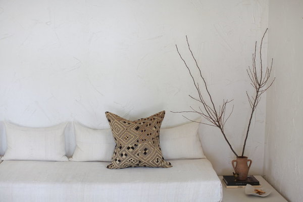 nomad collective Kuba Cloth Pillow - natural/black/brown nomad collective Kuba Cloth Pillow - natural/black/brown
