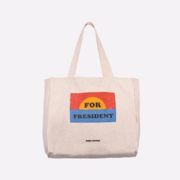 kids bobo choses for president tote bag - cream kids bobo choses for president tote bag - cream
