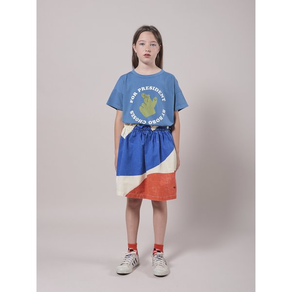 kids bobo choses landscape woven skirt - blue/orange/white kids bobo choses landscape woven skirt - blue/orange/white