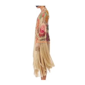 Morphew Silk Fringe 1920s Crochet Cocoon Cardigan Morphew Silk Fringe 1920s Crochet Cocoon Cardigan