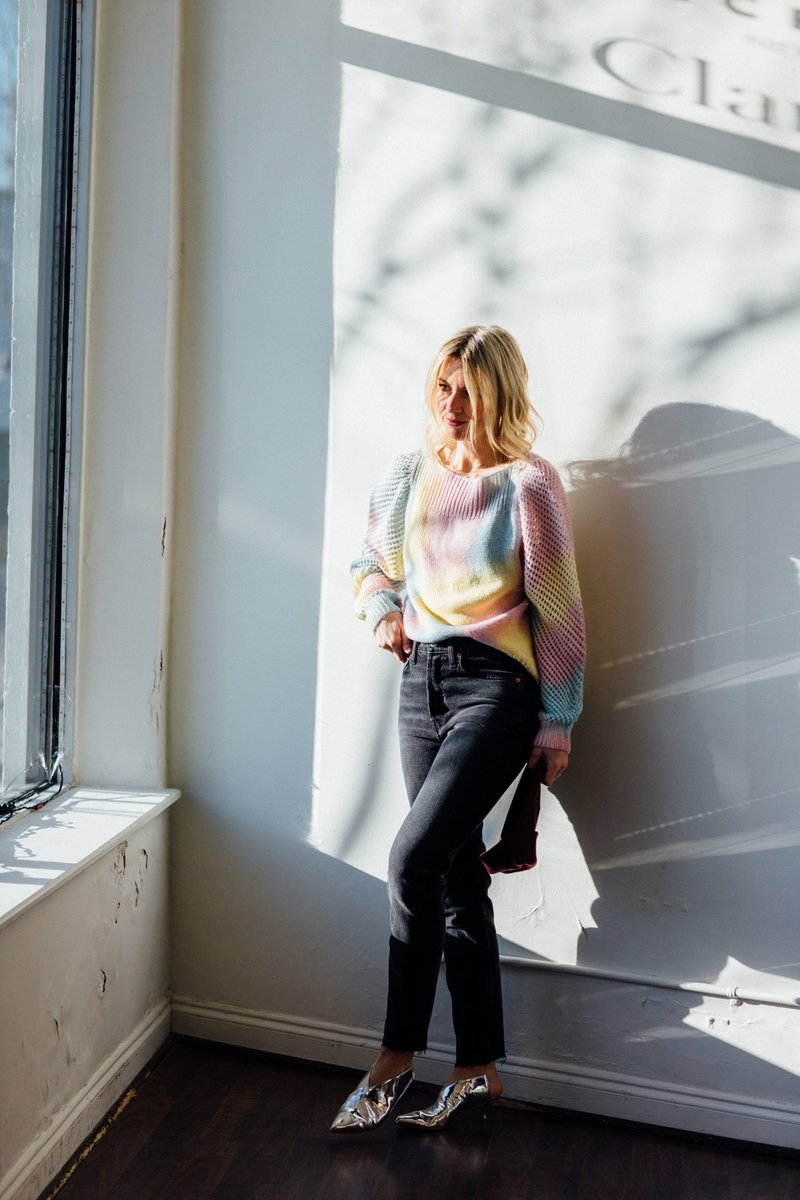 LoveShackFancy Rosie Pullover Sweater Rainbow Garmentory