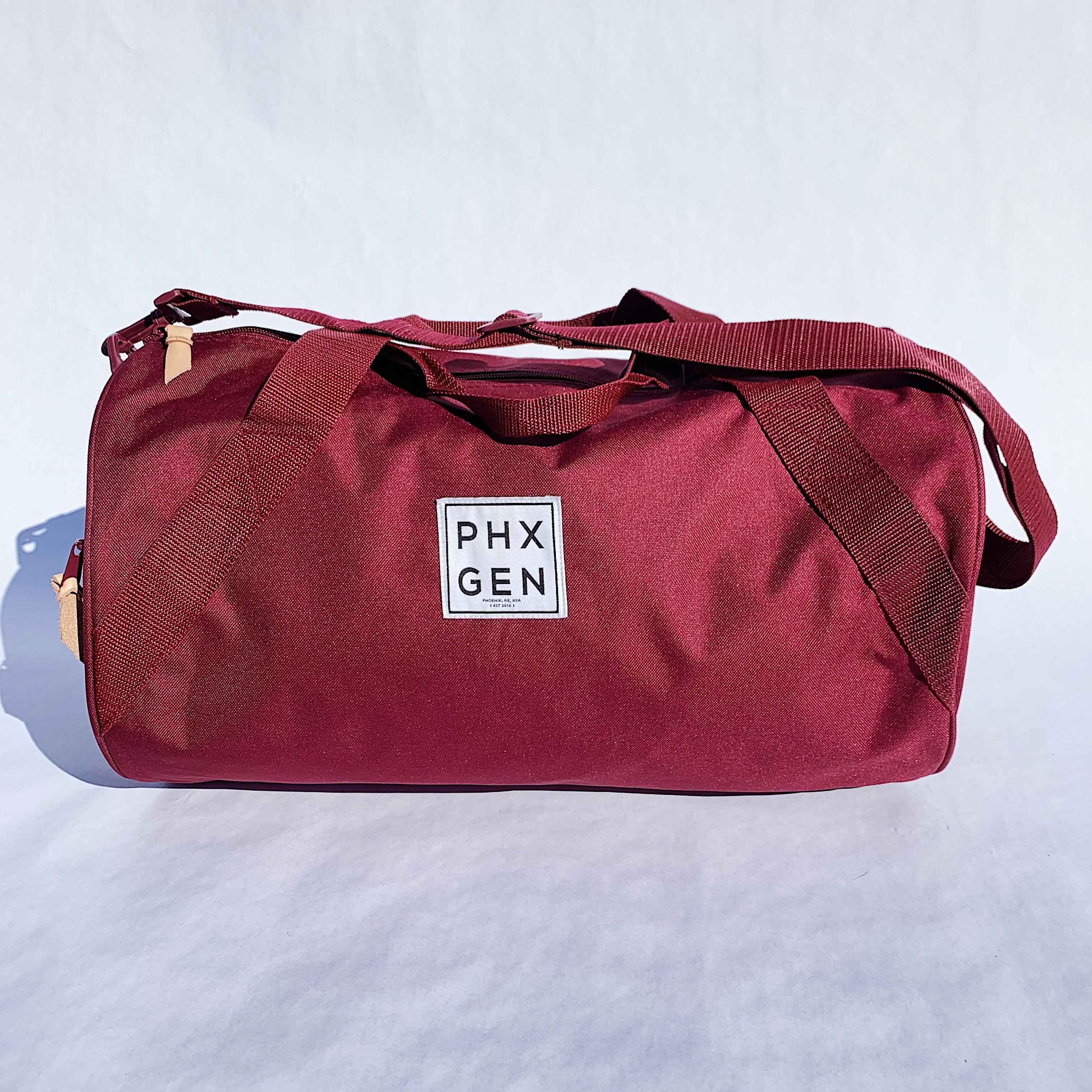 Unisex Phoenix General Duffle Bag Burgundy Garmentory
