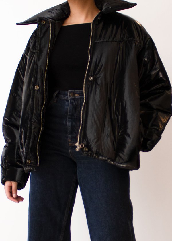 W A N T S Shiny Puffer Jacket - Black W A N T S Shiny Puffer Jacket - Black