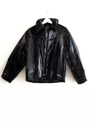 W A N T S Shiny Puffer Jacket - Black W A N T S Shiny Puffer Jacket - Black