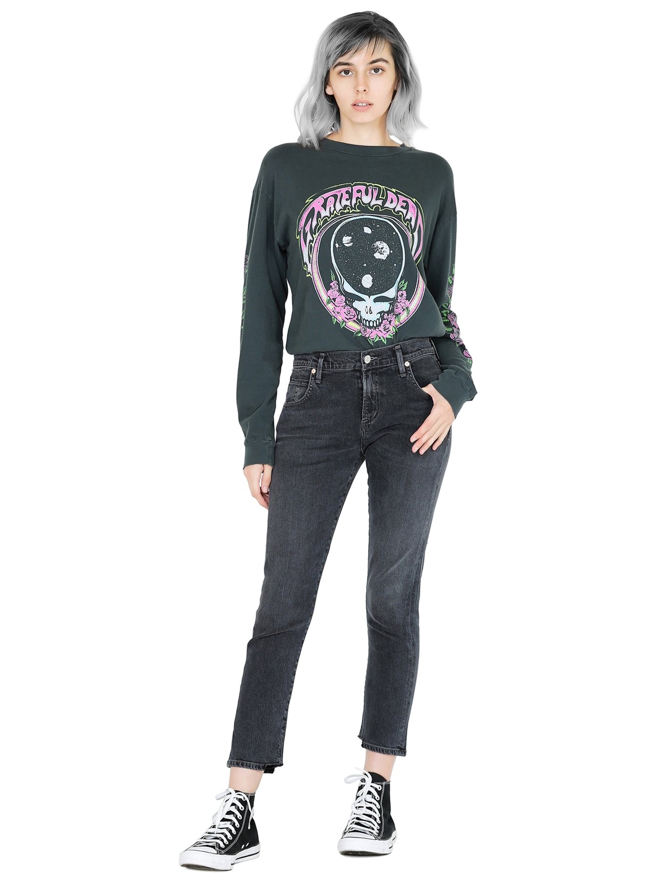 【SCENERITY】Crop mid gray jeans Citizens of Humanity Isola Boot-Cut Crop Jeans | Saks Fifth