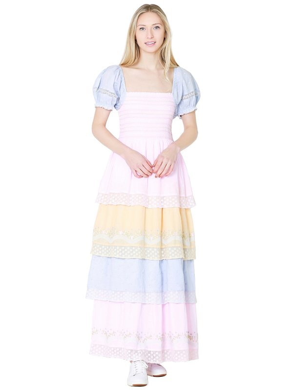 LoveShackFancy Capella Tiered Maxi Dress - Ambrosia Garden | Garmentory