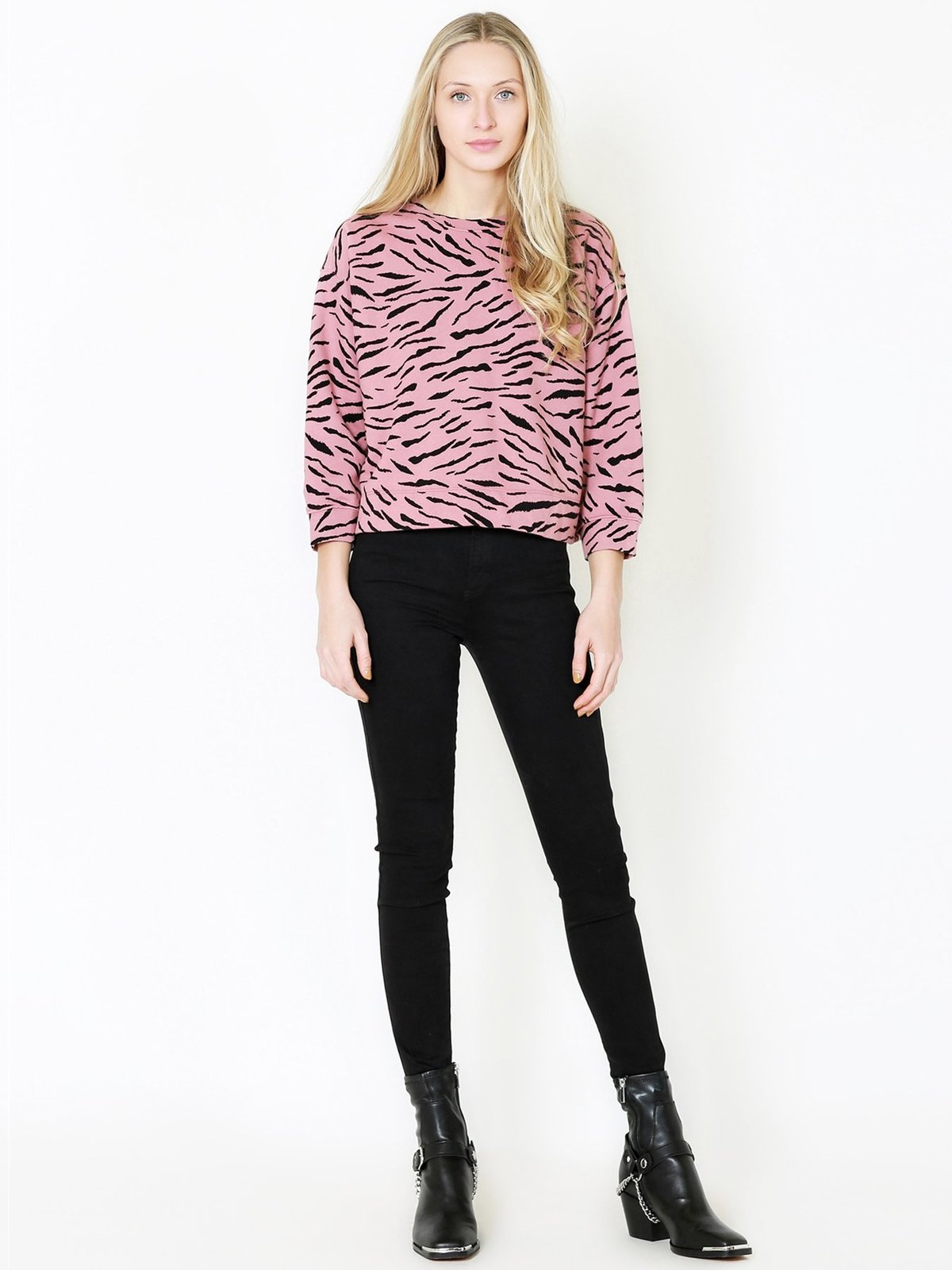 Velvet Hilda Puff Sleeve Sweatshirt Taffy Pink Garmentory