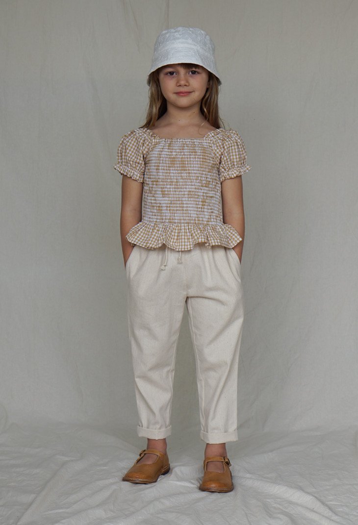 Kids House Of Paloma Sirene Blouse Ginger Gingham Garmentory