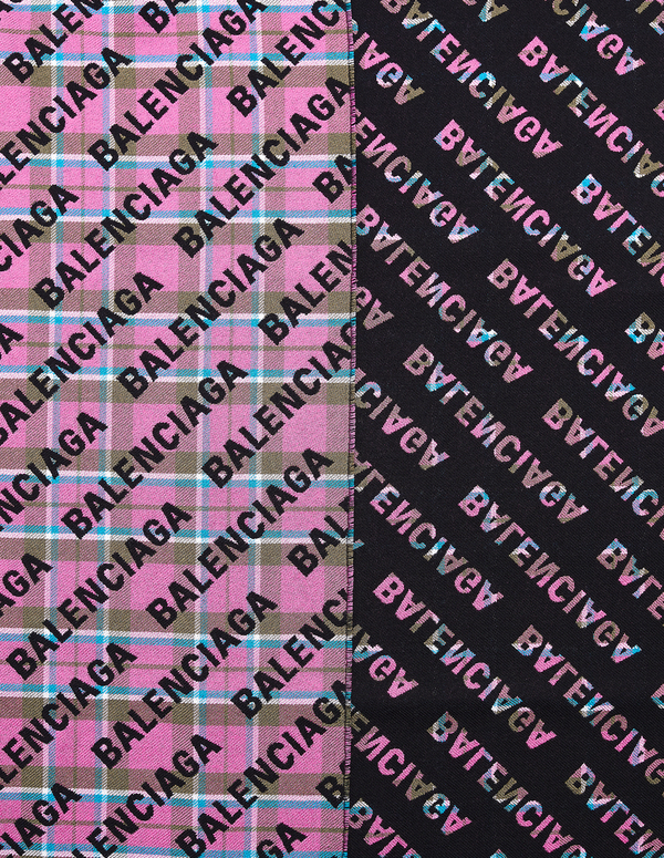 Balenciaga Checked Scarf - Pink Balenciaga Checked Scarf - Pink