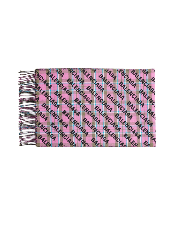 Balenciaga Checked Scarf - Pink Balenciaga Checked Scarf - Pink