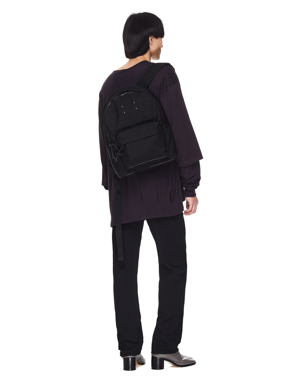 Maison Margiela With Logo Backpack - Black Maison Margiela With Logo Backpack - Black