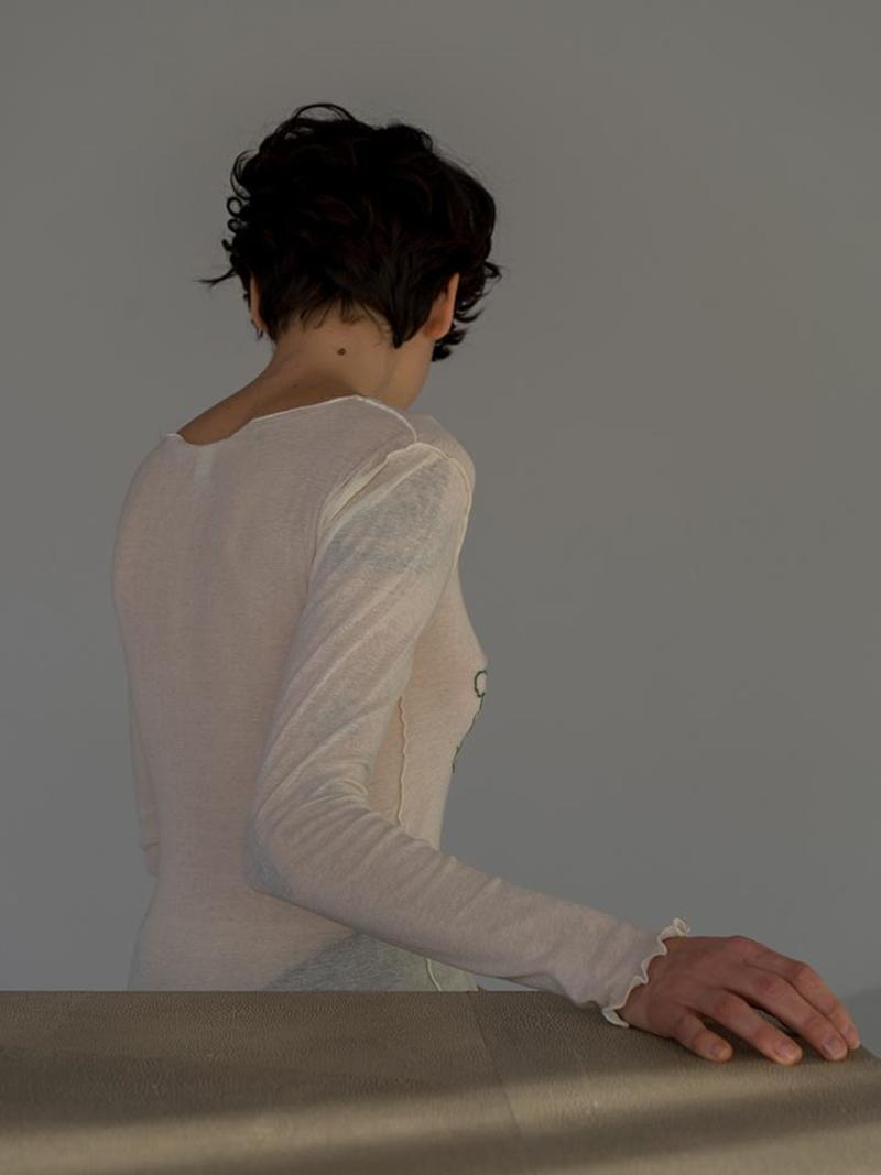 Baserange Gerrymandered Long Sleeve Top - Off White | Garmentory
