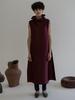 Issey Miyake Cantabile Funnel Neck Dress - Bordeaux - Thumbnail 1