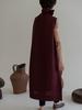 Issey Miyake Cantabile Funnel Neck Dress - Bordeaux - Thumbnail 4