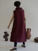 Issey Miyake Cantabile Funnel Neck Dress - Bordeaux - Thumbnail 6