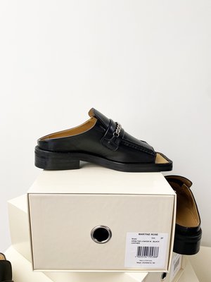 UNISEX Martine Rose Open Toe Loafer Mule - Black UNISEX Martine Rose Open Toe Loafer Mule - Black