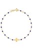 Gigi Clozeau 6.7" Cross Charm Classic Gigi Bracelet - Lapis/Yellow Gold - Thumbnail 3