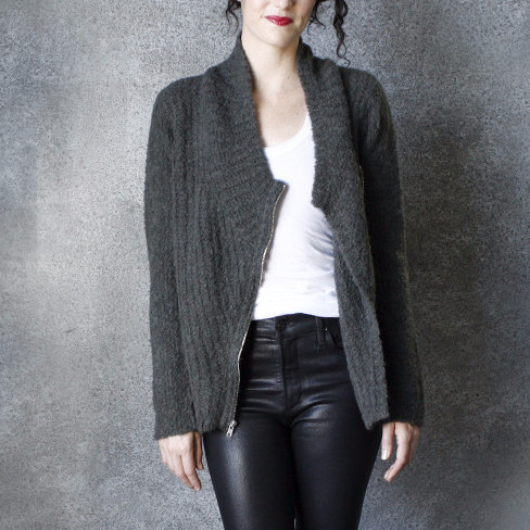 Skin Moto Sweater in Olive Skin Moto Sweater in Olive