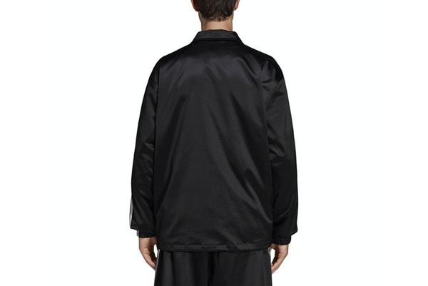 adidas Satin Coach Jaket - Black/White | Garmentory