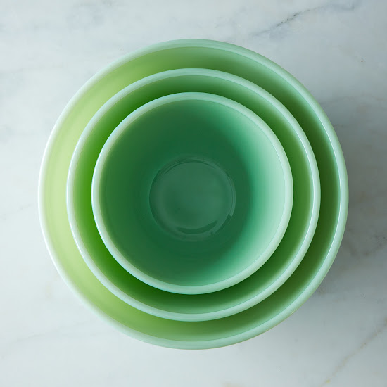 Jadeite Milk Glass Mixing Bowl Set Jadeite Milk Glass Mixing Bowl Set