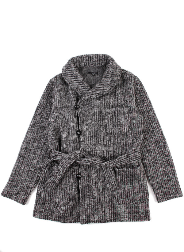 shawl collar knit jacket
