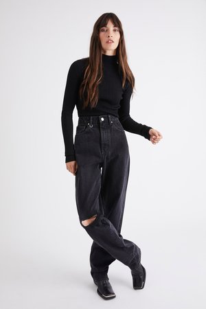 NEUW Sade Jeans - Zero Washed Black Rip | Garmentory