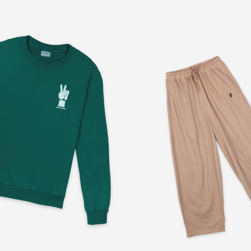 Bobo Choses Victory Embroidery Pant - Khaki