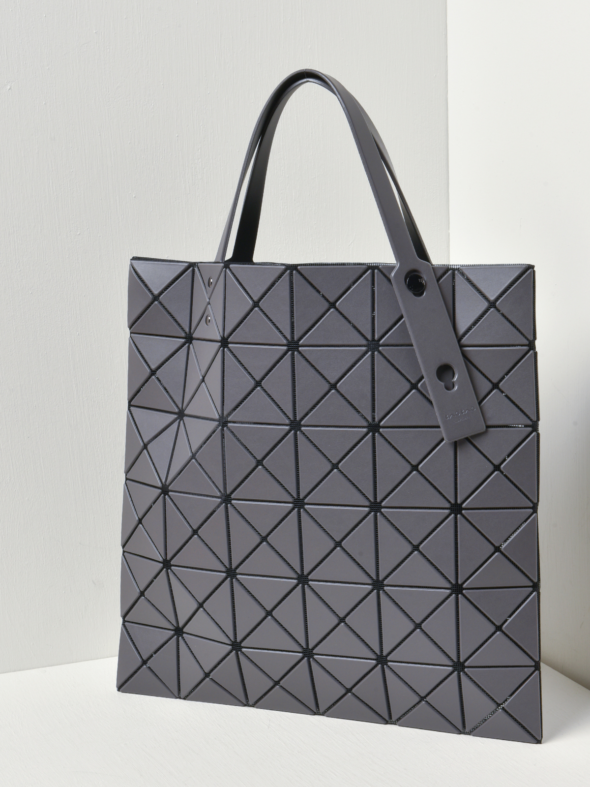 BAO BAO ISSEY MIYAKE LUCENT MATTE TOTE - CHARCOAL GRAY | Garmentory