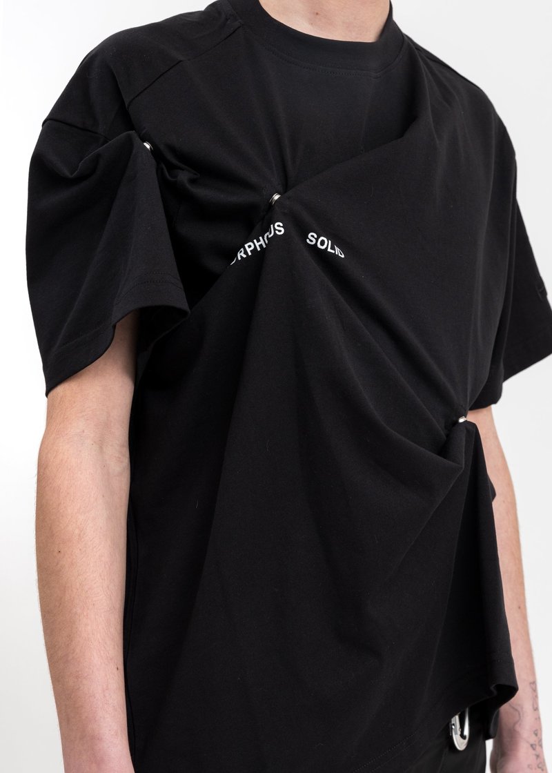 Heliot Emil Warped Tee Shirt - Black | Garmentory