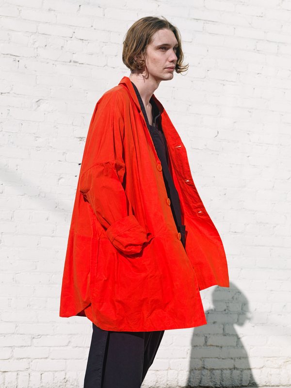CASEY CASEYケイシーケイシー WASABI COAT M Casey Casey Unlined Cotton Wasabi Coat - orange | Garmentory