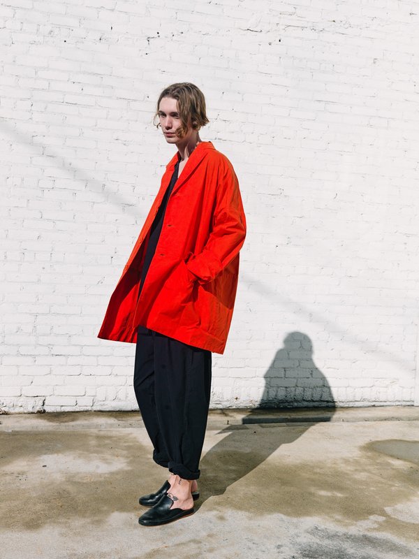 Casey Casey Unlined Cotton Wasabi Coat - orange | Garmentory