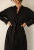 BAHHGOOSE INGE BUTTON UP belt robe - black - Thumbnail 2