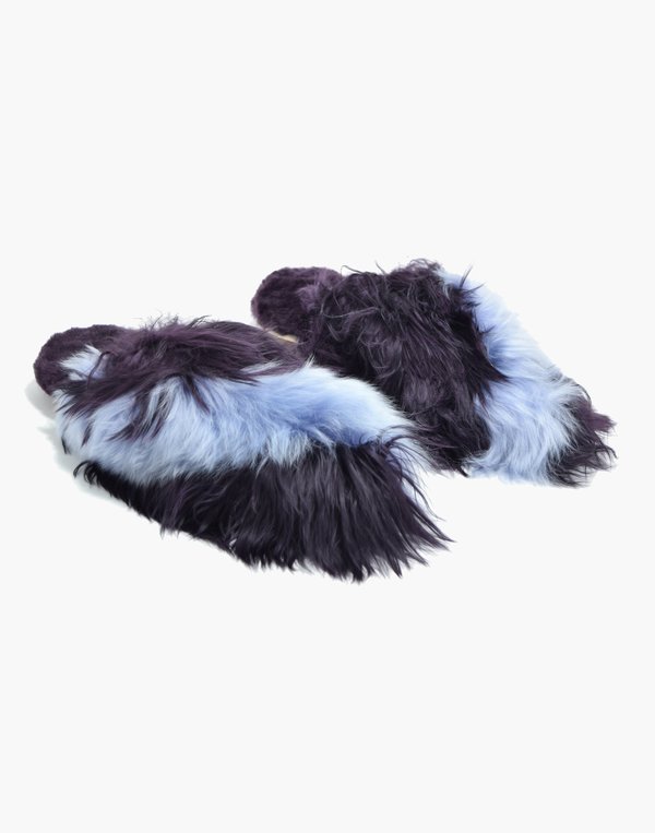 Ariana Bohling Bowie Alpaca Slipper - Plum/Lilac