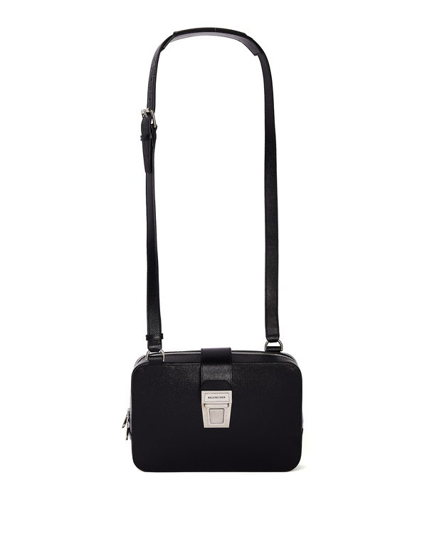 Balenciaga Leather Bag With Logo - Black Balenciaga Leather Bag With Logo - Black