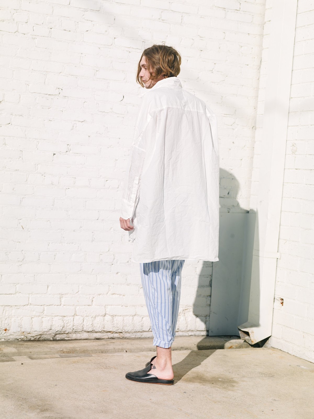 CASEY CASEY ODEMANIA Shirt オーバーサイズ M Casey Casey Paper Cotton Long Sleeve Odemania Shirt - White