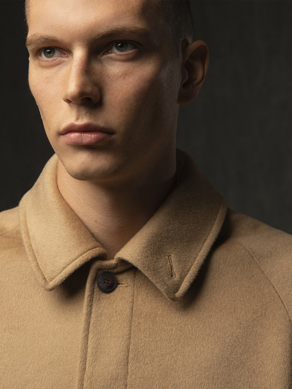 Pure Cashmere NYC Men Balmacaan Coat - Camel | Garmentory