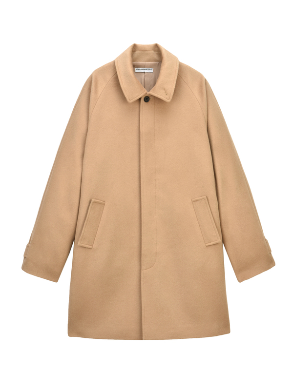 ジャケット・アウター 1990s Pure Cashmere Camel Balmacaan Coat Pure Cashmere NYC Men Balmacaan Coat - Camel | Garmentory