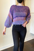 Maiami Melange Big Sweater - Lilac Melange Stripes - Thumbnail 2
