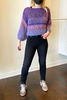 Maiami Melange Big Sweater - Lilac Melange Stripes - Thumbnail 1