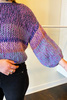 Maiami Melange Big Sweater - Lilac Melange Stripes - Thumbnail 4
