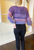 Maiami Melange Big Sweater - Lilac Melange Stripes - Thumbnail 5